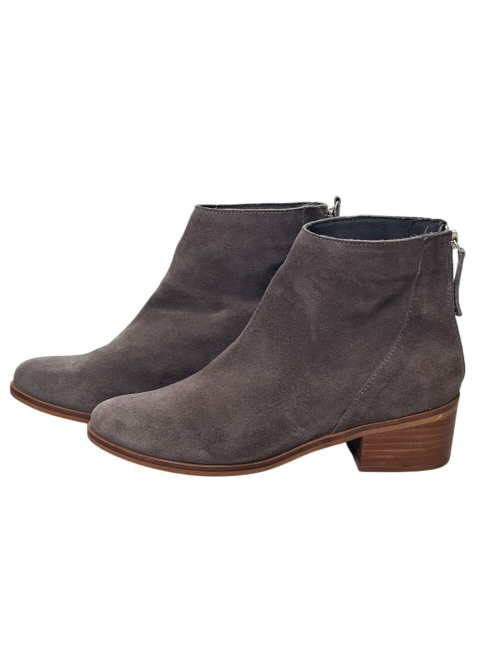 Steve Madden Legal Taupe Gray Suede Ankle Booties Size 9.5